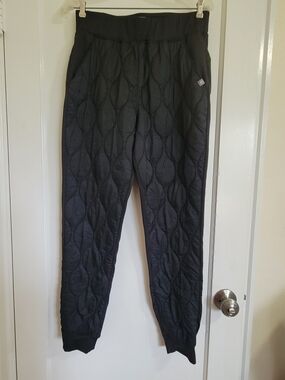 American Outdoorsman Pants Womens L Black Quilted Front Jogger Warm Hiking